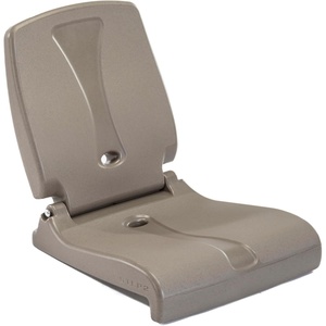 image:imageStep2 Foldable Adult Flip Seat Portable Outdoor Chair for Poolside Tailgating Camping Picnic Chair Provides Back Support When Sitting on Ground WhiteBrown