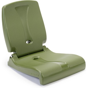 image:imageStep2 Foldable Adult Flip Seat Portable Outdoor Chair for Poolside Tailgating Camping Picnic Chair Provides Back Support When Sitting on Ground WhiteOlive Green