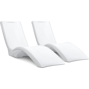 image:imageStep2 Vero Pool Lounger 2Pack Weighted inPool Lounge Chairs for Tanning Ledge and Baja Shelf White