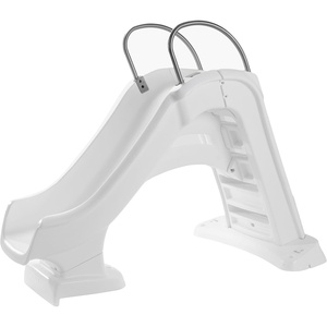 image:imageStep2 Vero Pool Slide OutdoorIndoor Waterproof Patio Furniture NonSlip Steps Hose Attachment Made of Durable Plastic 4 Feet White