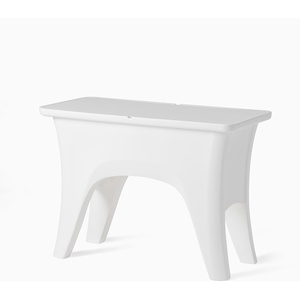 image:imageStep2 Vero inPool Shade Table Cooler Side Table with 9Gallon Basin Umbrella Hole for 15inch Water Ledge WhiteEntertaining Table