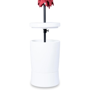 image:imageStep2 Vero inPool Shade Table Cooler Side Table with 9Gallon Basin Umbrella Hole for 15inch Water Ledge WhiteShade Table
