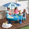image:imageStep2 Fiesta Cruise Sand amp Water Table with Umbrella Kids Activity Sensory Playset Summer Outdoor Toys 10 Piece Water Toy Accessories for Toddlers 2 Years OldUmbrella