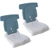 image:imageStep2 Seashell Flip Seat 2 Pack Adult Portable Outdoor Chairs for Poolside Camping Beach Stadium Providing Back Support Made of UV20 Durable Plastic Incredible WhiteAqua