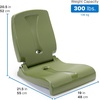 image:imageStep2 Seashell Flip Seat 2 Pack Adult Portable Outdoor Chairs for Poolside Camping Beach Stadium Providing Back Support Made of UV20 Durable Plastic Incredible WhiteOlive Green