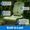 image:imageStep2 Seashell Flip Seat 2 Pack Adult Portable Outdoor Chairs for Poolside Camping Beach Stadium Providing Back Support Made of UV20 Durable Plastic Incredible WhiteOlive Green