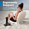 image:imageStep2 Seashell Flip Seat 2 Pack Adult Portable Outdoor Chairs for Poolside Camping Beach Stadium Providing Back Support Made of UV20 Durable Plastic Incredible WhiteWhite