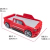 image:imageStep2 Turbocharged Twin Size Truck Car Bed Car Bed for Boys amp Girls Working Headlights amp BuiltIn Storage Made of Durable Plastic For Toddlers 3 Years Old Vibrant RedRed Truck