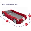 image:imageStep2 Turbocharged Twin Size Truck Car Bed Car Bed for Boys amp Girls Working Headlights amp BuiltIn Storage Made of Durable Plastic For Toddlers 3 Years Old Vibrant RedRed Roadster