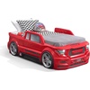 image:imageStep2 Turbocharged Twin Size Truck Car Bed Car Bed for Boys amp Girls Working Headlights amp BuiltIn Storage Made of Durable Plastic For Toddlers 3 Years Old Vibrant RedRed Truck