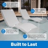 image:imageStep2 in Pool Stool 33inches Tall Waterproof Patio Furniture Bar Stool Weighted WhiteGrey
