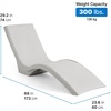 image:imageStep2 in Pool Stool 33inches Tall Waterproof Patio Furniture Bar Stool Weighted WhiteGrey