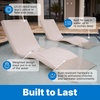 image:imageStep2 in Pool Stool 33inches Tall Waterproof Patio Furniture Bar Stool Weighted WhiteTan