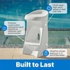 image:imageStep2 in Pool Stool 33inches Tall Waterproof Patio Furniture Bar Stool Weighted WhiteWhite