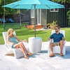 image:imageStep2 in Pool Stool 33inches Tall Waterproof Patio Furniture Bar Stool Weighted WhiteWhite