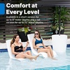 image:imageStep2 in Pool Stool 33inches Tall Waterproof Patio Furniture Bar Stool Weighted WhiteWhite