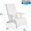 image:imageStep2 in Pool Stool 33inches Tall Waterproof Patio Furniture Bar Stool Weighted WhiteWhite
