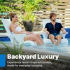 image:imageStep2 in Pool Stool 33inches Tall Waterproof Patio Furniture Bar Stool Weighted WhiteWhite