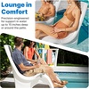 image:imageStep2 in Pool Stool 33inches Tall Waterproof Patio Furniture Bar Stool Weighted WhiteWhite