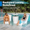 image:imageStep2 in Pool Stool 33inches Tall Waterproof Patio Furniture Bar Stool Weighted WhiteWhite