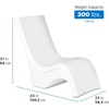 image:imageStep2 in Pool Stool 33inches Tall Waterproof Patio Furniture Bar Stool Weighted WhiteWhite