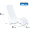 image:imageStep2 in Pool Stool 33inches Tall Waterproof Patio Furniture Bar Stool Weighted WhiteWhite