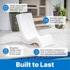 image:imageStep2 in Pool Stool 33inches Tall Waterproof Patio Furniture Bar Stool Weighted WhiteWhite