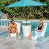 image:imageStep2 in Pool Stool 33inches Tall Waterproof Patio Furniture Bar Stool Weighted WhiteWhite