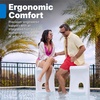image:imageStep2 in Pool Stool 33inches Tall Waterproof Patio Furniture Bar Stool Weighted WhiteWhite