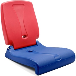 image:imageStep2 Seashell Flip Seat 2 Pack Adult Portable Outdoor Chairs for Poolside Camping Beach Stadium Providing Back Support Made of UV20 Durable Plastic Incredible WhiteRed  Blue