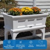 image:imageStep2 Atherton Raised Planter Box Large Planters for Outdoor Plants Gardening and Flower Pot for Patio or Porch Easy Drainage Durable Plastic Onyx BlackClassic White