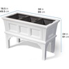 image:imageStep2 Atherton Raised Planter Box Large Planters for Outdoor Plants Gardening and Flower Pot for Patio or Porch Easy Drainage Durable Plastic Onyx BlackClassic White