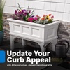 image:imageStep2 Atherton Raised Planter Box Large Planters for Outdoor Plants Gardening and Flower Pot for Patio or Porch Easy Drainage Durable Plastic Onyx BlackClassic White