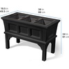 image:imageStep2 Atherton Raised Planter Box Large Planters for Outdoor Plants Gardening and Flower Pot for Patio or Porch Easy Drainage Durable Plastic Onyx BlackOnyx Black