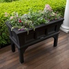 image:imageStep2 Atherton Raised Planter Box Large Planters for Outdoor Plants Gardening and Flower Pot for Patio or Porch Easy Drainage Durable Plastic Onyx BlackOnyx Black