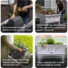 image:imageStep2 Atherton Raised Planter Box Large Planters for Outdoor Plants Gardening and Flower Pot for Patio or Porch Easy Drainage Durable Plastic Onyx BlackClassic White