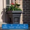 image:imageStep2 Atherton Square Planter Large Planters for Outdoor Plants Gardening and Flower Pot for Patio or Porch Efficient Drainage Durable Plastic Classic WhiteOnyx Black
