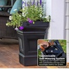image:imageStep2 Atherton Square Planter Large Planters for Outdoor Plants Gardening and Flower Pot for Patio or Porch Efficient Drainage Durable Plastic Classic WhiteOnyx Black