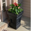 image:imageStep2 Atherton Square Planter Large Planters for Outdoor Plants Gardening and Flower Pot for Patio or Porch Efficient Drainage Durable Plastic Classic WhiteOnyx Black