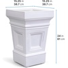 image:imageStep2 Atherton Square Planter Large Planters for Outdoor Plants Gardening and Flower Pot for Patio or Porch Efficient Drainage Durable Plastic Classic WhiteClassic White