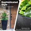 image:imageStep2 Bridgeview Tall Square Planter Large Planters for Outdoor Plants Gardening and Flower Pot for Patio or Porch Efficient Drainage Durable Plastic Onyx Black 2PackOnyx Black