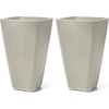 image:imageStep2 Bridgeview Tall Square Planter Large Planters for Outdoor Plants Gardening and Flower Pot for Patio or Porch Efficient Drainage Durable Plastic Onyx Black 2PackConcrete