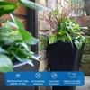 image:imageStep2 Bridgeview Tall Square Planter Large Planters for Outdoor Plants Gardening and Flower Pot for Patio or Porch Efficient Drainage Durable Plastic Onyx Black 2PackOnyx Black