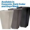 image:imageStep2 Bridgeview Tall Square Planter Large Planters for Outdoor Plants Gardening and Flower Pot for Patio or Porch Efficient Drainage Durable Plastic Onyx Black 2PackConcrete