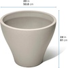 image:imageStep2 Fernway Round Planter Large Planters for Outdoor Plants Gardening and Flower Pot for Patio or Porch Efficient Drainage Durable Plastic Onyx Black 2PackConcrete