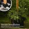image:imageStep2 Firefly String Light Pole Stand with Planter 2pk Outdoor Hanging Lights Solution Black