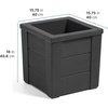 image:imageStep2 Lakewood Planter Box 2Pack Resin Outdoor Window Box Planters SelfWatering BlackBlack