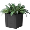 image:imageStep2 Lakewood Planter Box 2Pack Resin Outdoor Window Box Planters SelfWatering BlackBlack