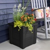 image:imageStep2 Lakewood Planter Box 2Pack Resin Outdoor Window Box Planters SelfWatering BlackBlack