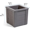 image:imageStep2 Lakewood Planter Box 2Pack Resin Outdoor Window Box Planters SelfWatering BlackDark Cedar